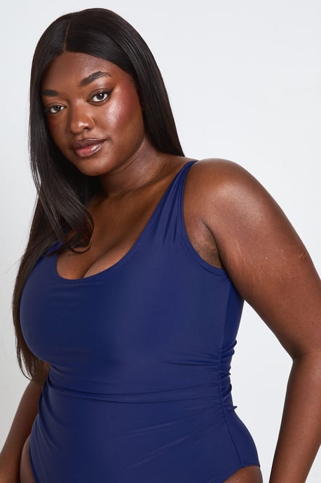 Plus Tummy Control Plunge Swimsuit - Image 4