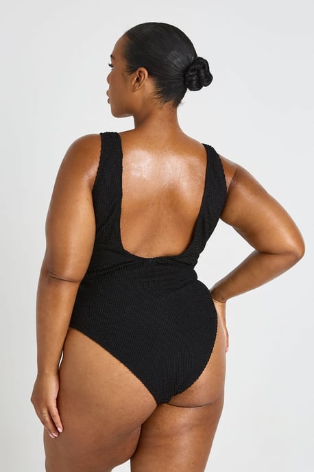 Plus Crinkle Knot Detail Swimsuit - Image 2