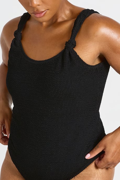 Plus Crinkle Knot Detail Swimsuit - Image 4
