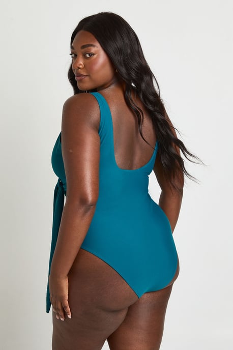 Plus Tummy Control Wrap Detail Swimsuit - Image 2