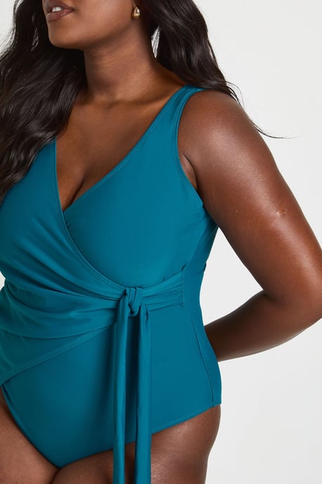 Plus Tummy Control Wrap Detail Swimsuit - Image 4