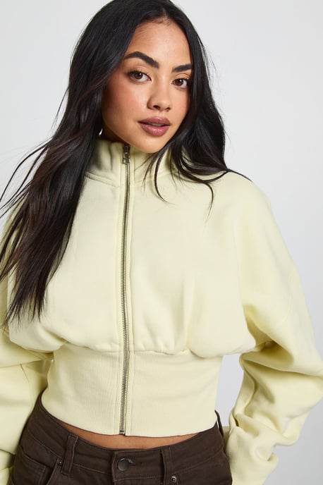 Funnel Neck Cinched Waist Zip Through - Image 4