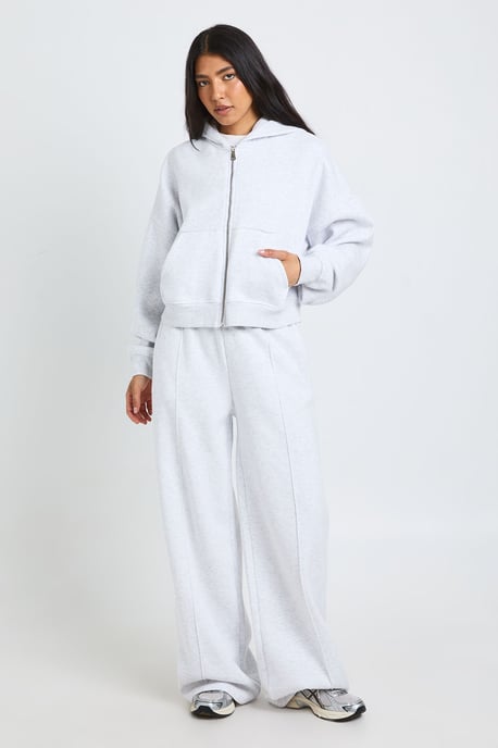 Tall Boxy Balloon Sleeve Oversized Zip Through Hoodie - Image 3