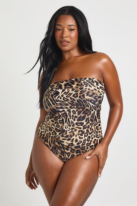 Plus Essentials Bandeau Swimsuit - Image 1