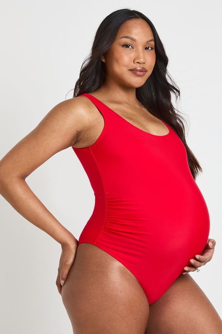 Maternity Scoop Neck Swimsuit - Image 1