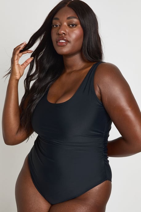 Plus Tummy Control Scoop Swimsuit - Image 1