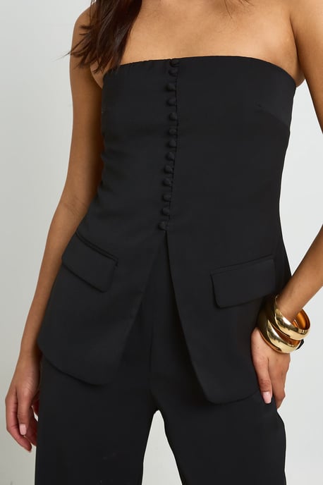 Tailored Bandeau Wide Leg Jumpsuit - Image 4