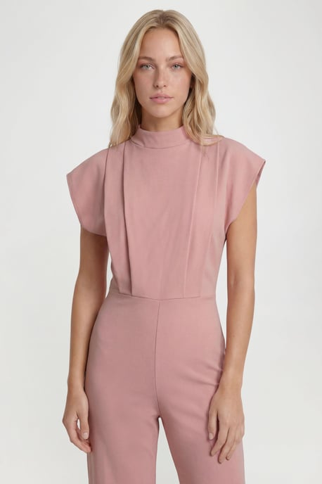 Tailored Pleat Detail Wide Leg Jumpsuit - Image 4