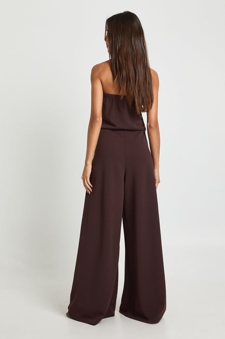 Crepe Bandeau Extreme Wide Leg Jumpsuit - Image 2