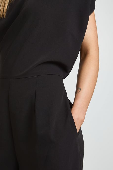 Petite Asymmetric Wide Leg Jumpsuit - Image 4