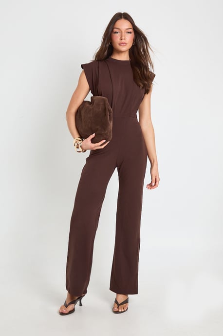 Tailored Pleat Detail Wide Leg Jumpsuit - Image 1
