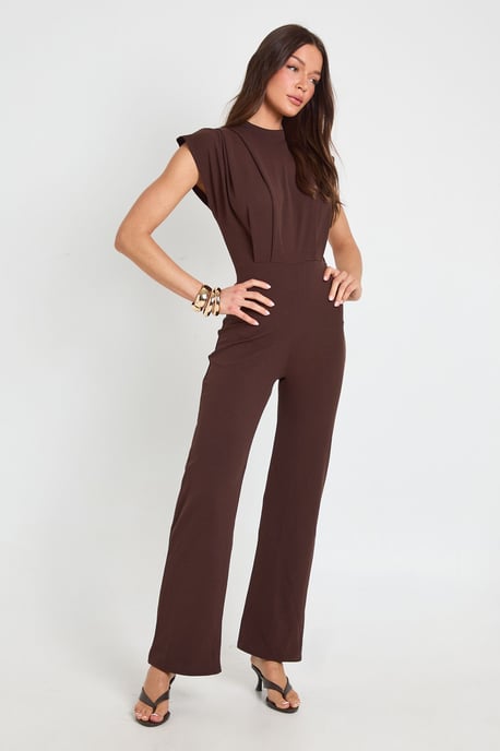 Tailored Pleat Detail Wide Leg Jumpsuit - Image 3