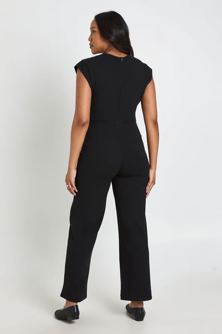 Maternity Ruched Waist Wide Leg Jumpsuit - Image 2