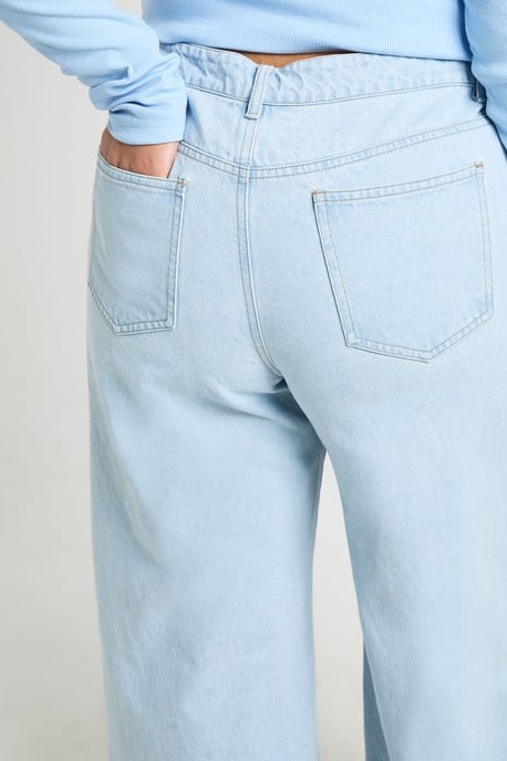 Plus Denim High Waist Wide Leg Jean - Image 3