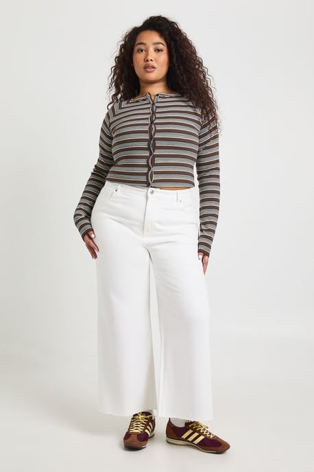 The Plus High Waist Cropped Wide Leg Jean - Image 3