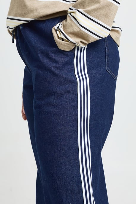 Stripe Detail Elasticated Wide Leg Jean - Image 4