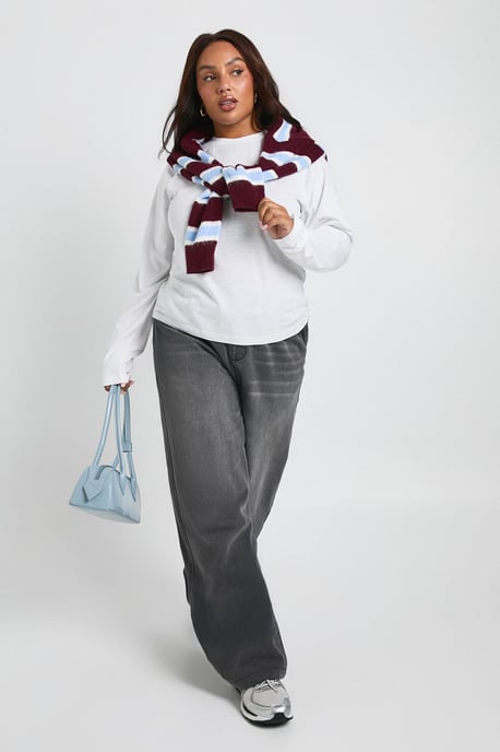 Plus Elasticated Waist Wide Leg Jean - Image 3