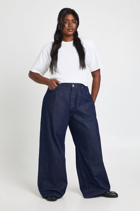 Plus High Waist Wide Leg Jean - Image 3