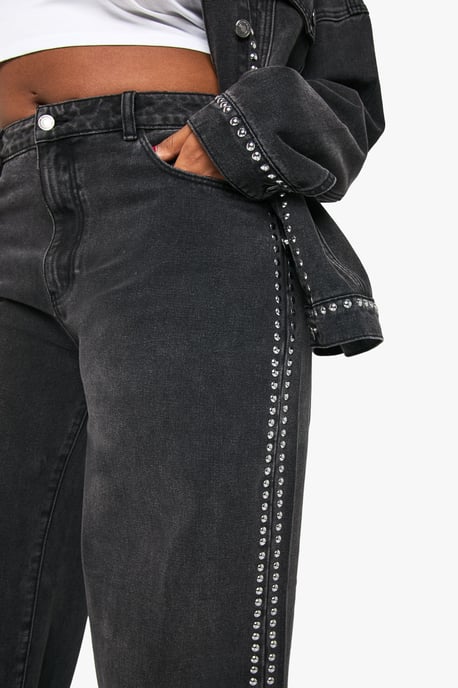 Plus Studded Wide Leg Jean - Image 4