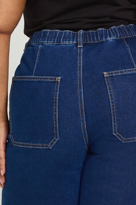 Plus Elasticated Back Wide Leg Jean - Image 4