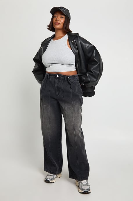 Plus Adjustable Waist Wide Leg Jean - Image 1