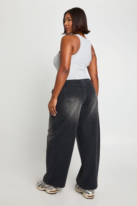 Plus Adjustable Waist Wide Leg Jean - Image 2