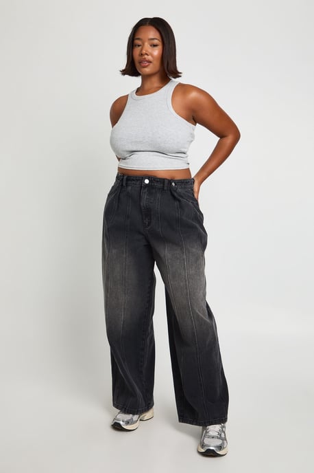 Plus Adjustable Waist Wide Leg Jean - Image 3