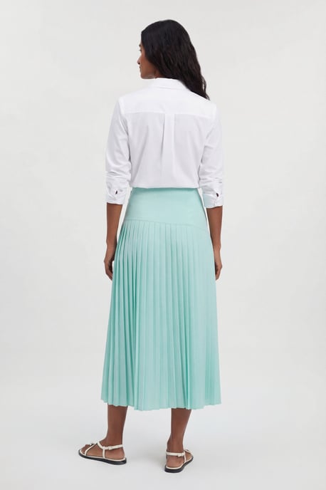 Satin Tux Tailored Pleated Skirt - Image 3