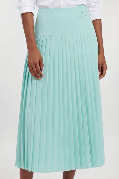 Satin Tux Tailored Pleated Skirt - Image 4