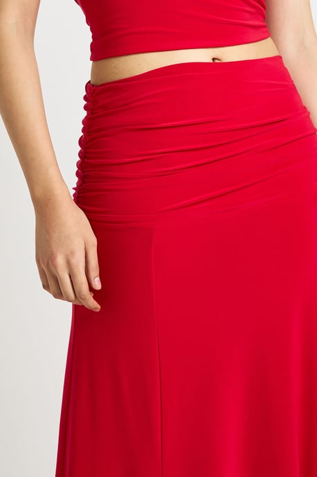 Slinky Hanky Hem Midi Skirt - Image 4