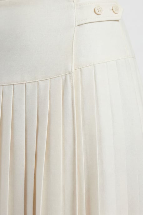 Satin Tux Tailored Pleated Skirt - Image 4