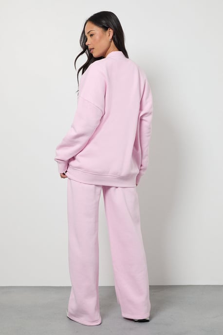 Neck Detail Sweatshirt Wide Leg Tracksuit - Image 2