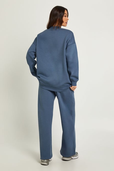 Tall Neck Detail Sweatshirt Wide Leg Tracksuit Tracksuit - Image 2