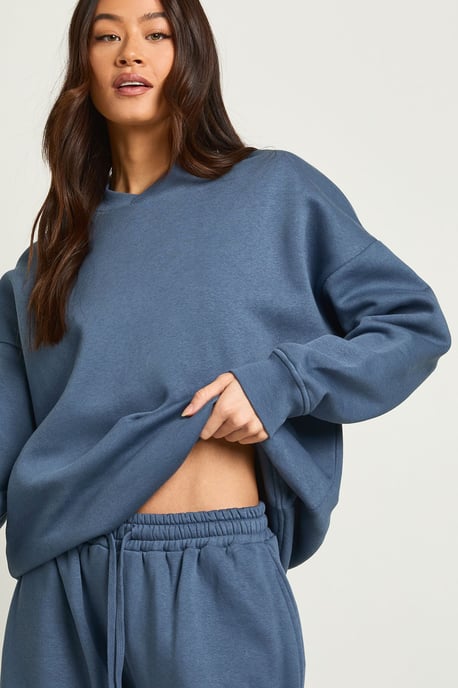 Tall Neck Detail Sweatshirt Wide Leg Tracksuit Tracksuit - Image 4