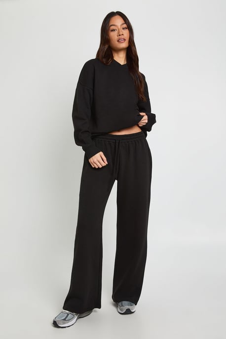 Tall Neck Detail Sweatshirt Wide Leg Tracksuit Tracksuit - Image 1
