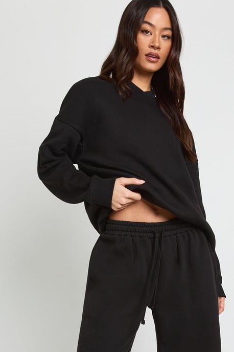 Tall Neck Detail Sweatshirt Wide Leg Tracksuit Tracksuit - Image 4
