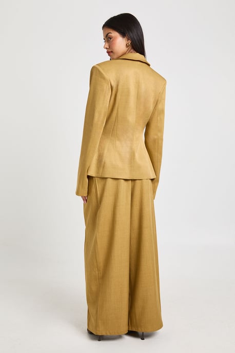 Pleat Front Wide Leg Trousers - Image 2