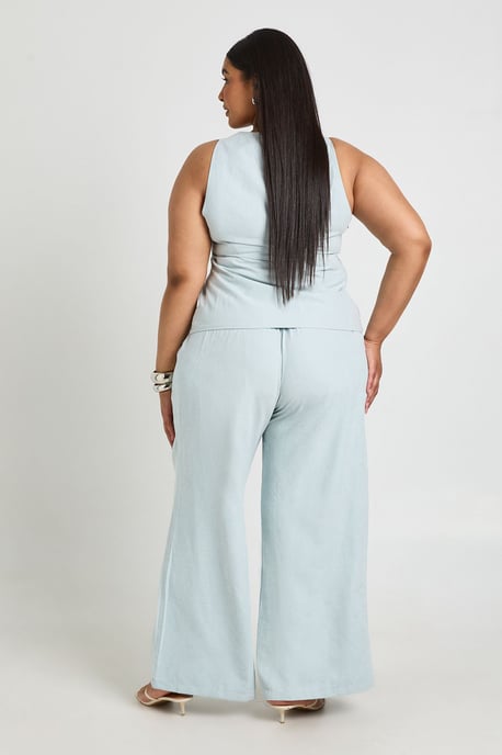 Plus Drawstring Waist Wide Leg Trouser - Image 2