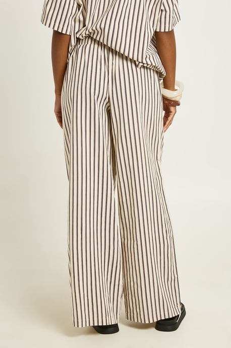 Stripe Wide Leg Trouser - Image 2