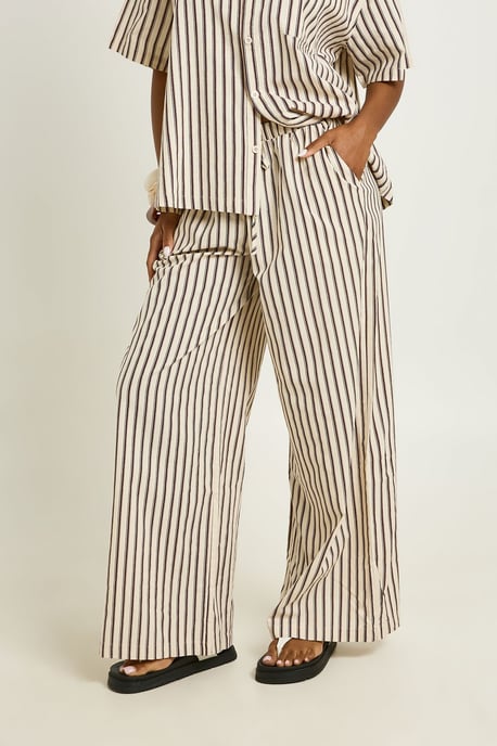Stripe Wide Leg Trouser - Image 3