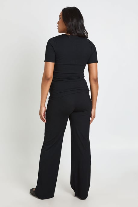 Maternity Soft Knit Button Cardigan & Wide Leg Trouser - Image 2