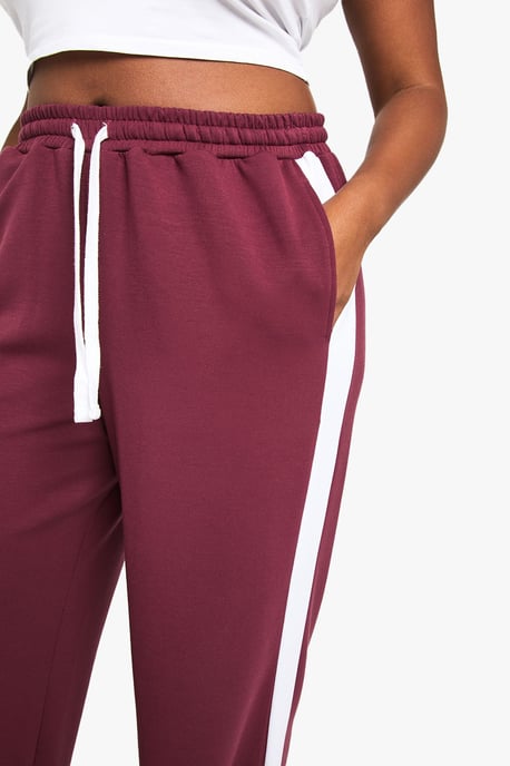 Plus Supersoft Contrast Stripe Wide Leg Trouser - Image 4