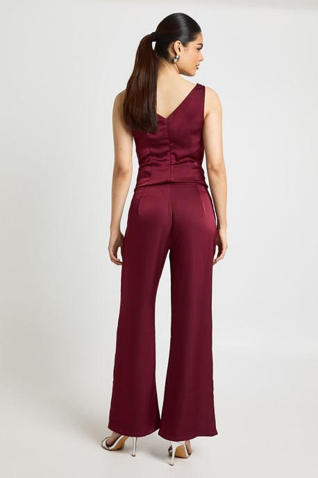 Satin Cowl Neck Cami And Wide Leg Trouser Co-ord - Image 2
