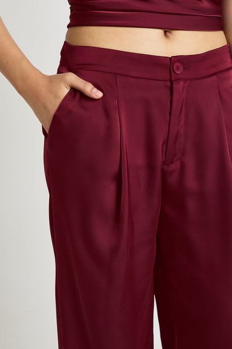 Satin Cowl Neck Cami And Wide Leg Trouser Co-ord - Image 4