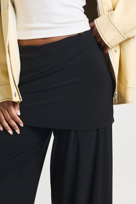 Skirt Layered Wide Leg Trouser - Image 4