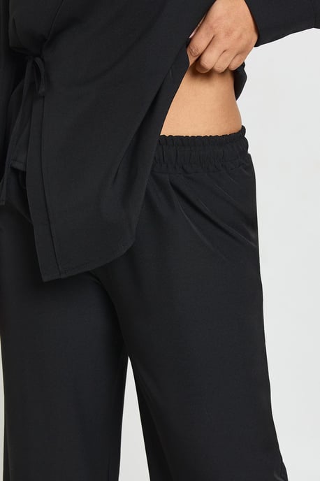 Plus Woven Marl Wrap Shirt and Wide Leg Trouser Co-ord - Image 4