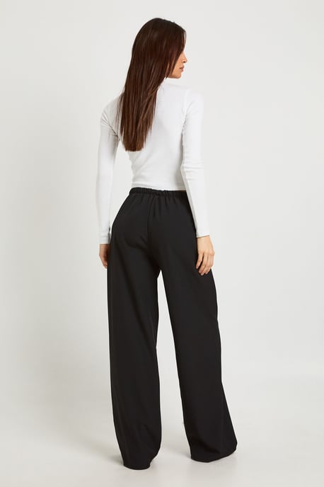 Tall Woven Elasticated Waist Drawstring Wide Leg Trouser - Image 2