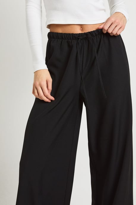 Tall Woven Elasticated Waist Drawstring Wide Leg Trouser - Image 4