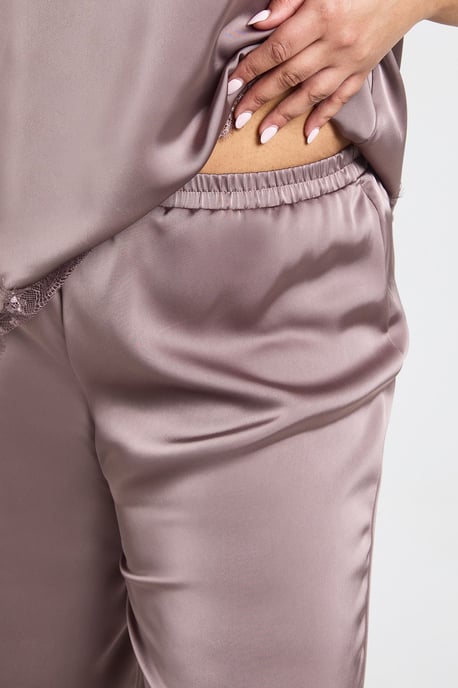 Plus Satin Wide Leg Trousers - Image 4