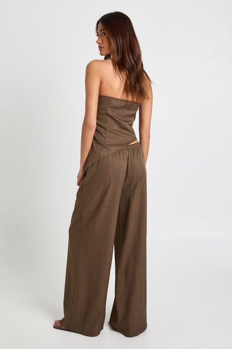 Crepe Beaded Wide Leg Trouser - Image 2